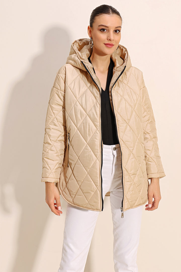 Bigdart 5181 Doudoune matelassée à capuche - Beige