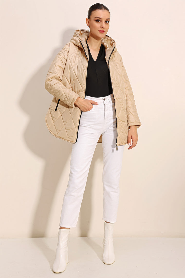 Bigdart 5181 Doudoune matelassée à capuche - Beige