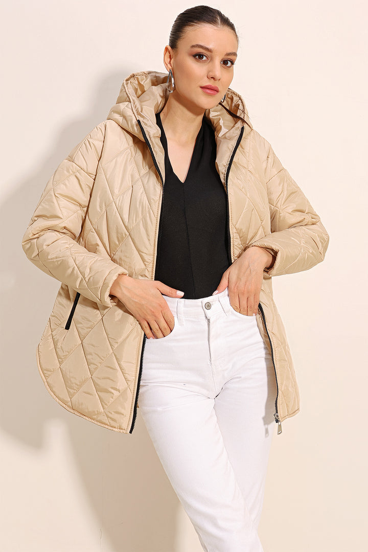 Bigdart 5181 Doudoune matelassée à capuche - Beige