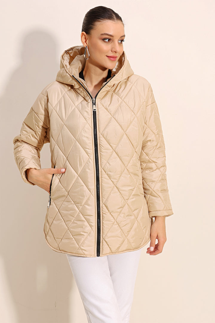 Bigdart 5181 Doudoune matelassée à capuche - Beige