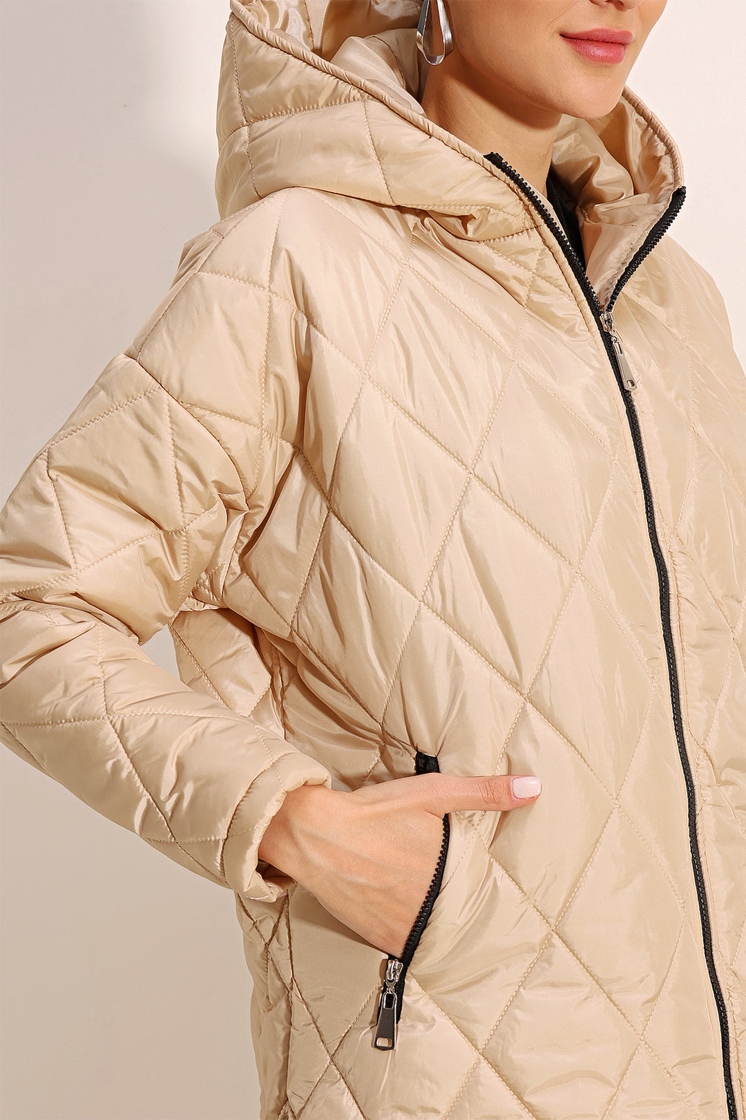 Bigdart 5181 Doudoune matelassée à capuche - Beige