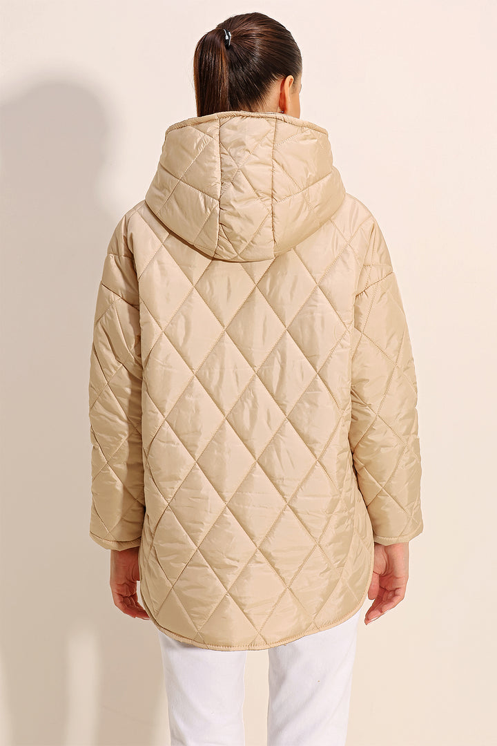 Bigdart 5181 Doudoune matelassée à capuche - Beige