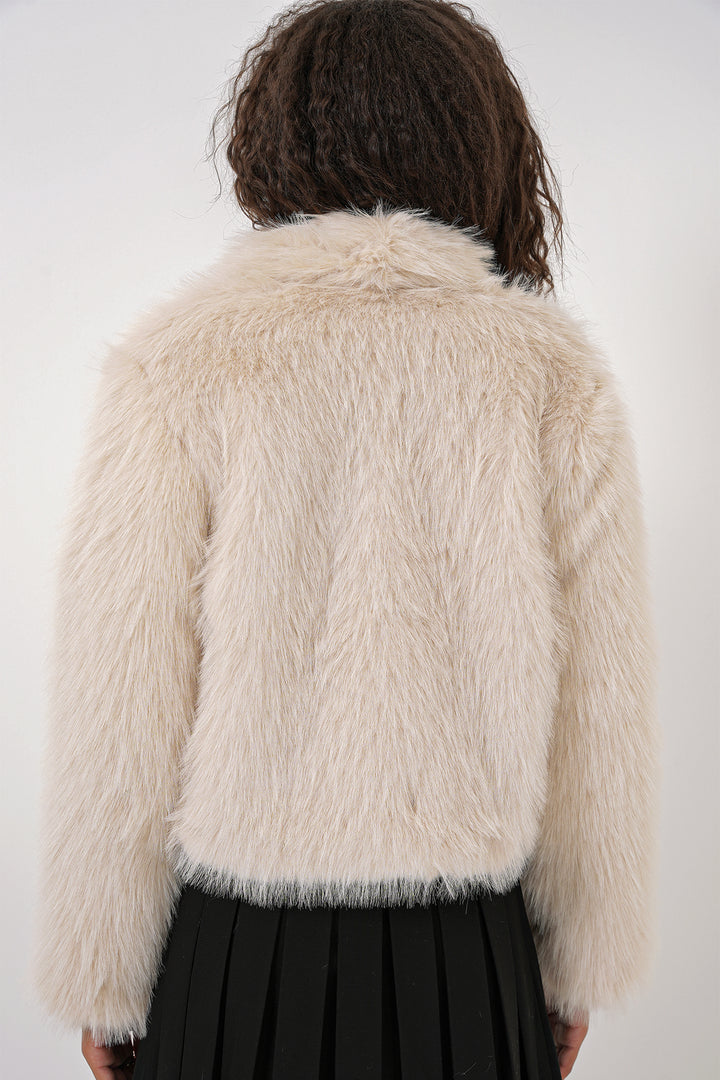 Bigdart 5186 Manteau en peluche croisé - Beige