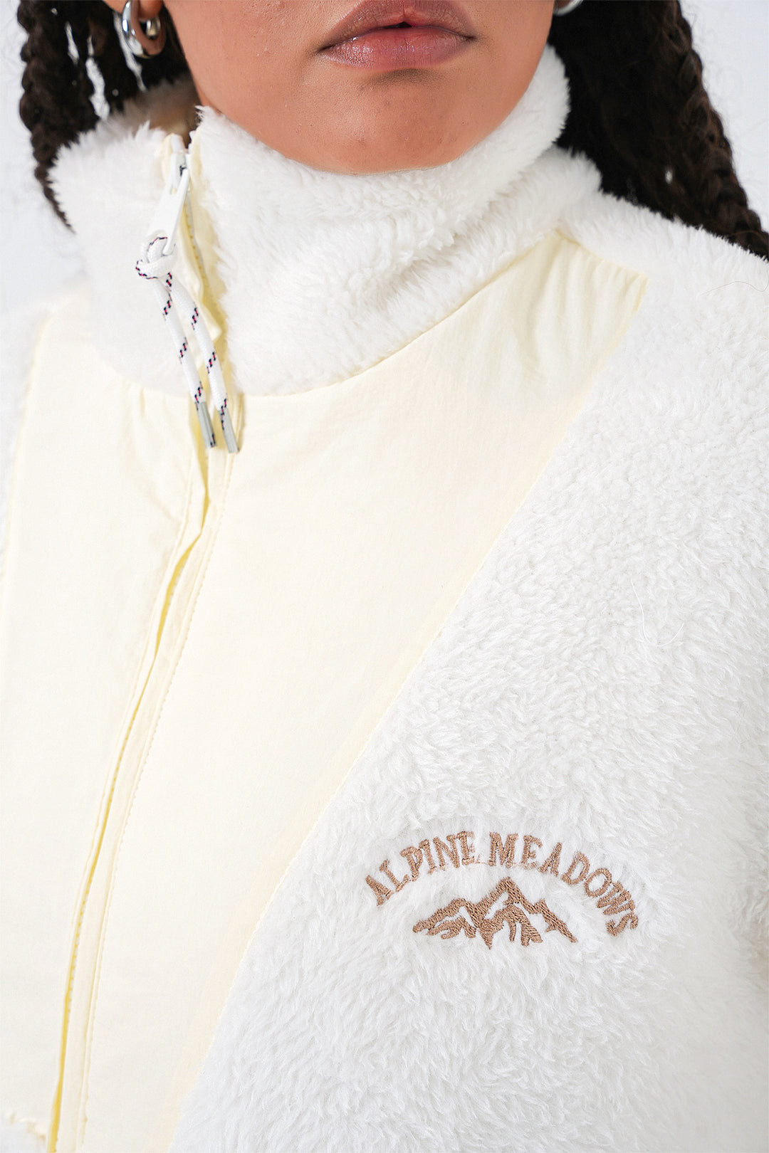 Bigdart 5194 Veste en peluche pour femme - Écru