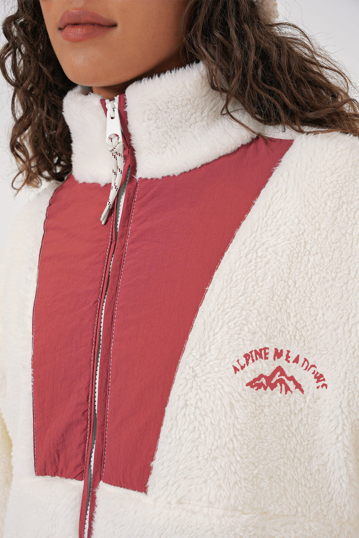 Bigdart Veste en peluche pour femme 5194 - Brique