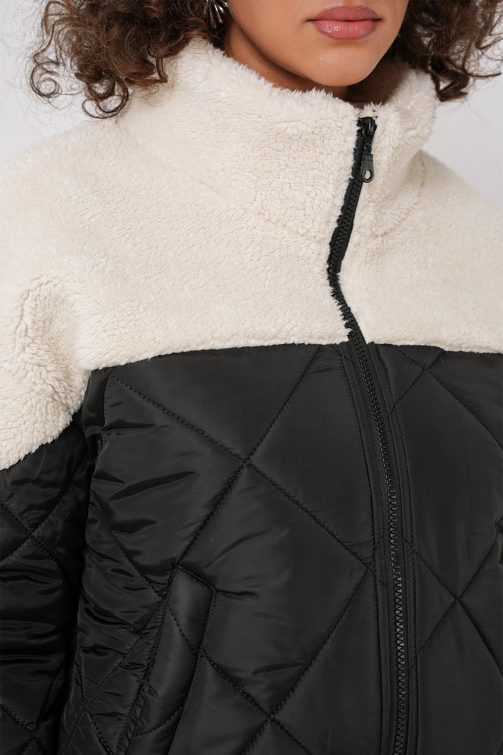 Bigdart 5195 Manteau Matelassé - Écru