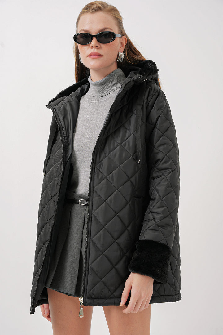 Bigdart 5197 Veste matelassée à capuche - Noir
