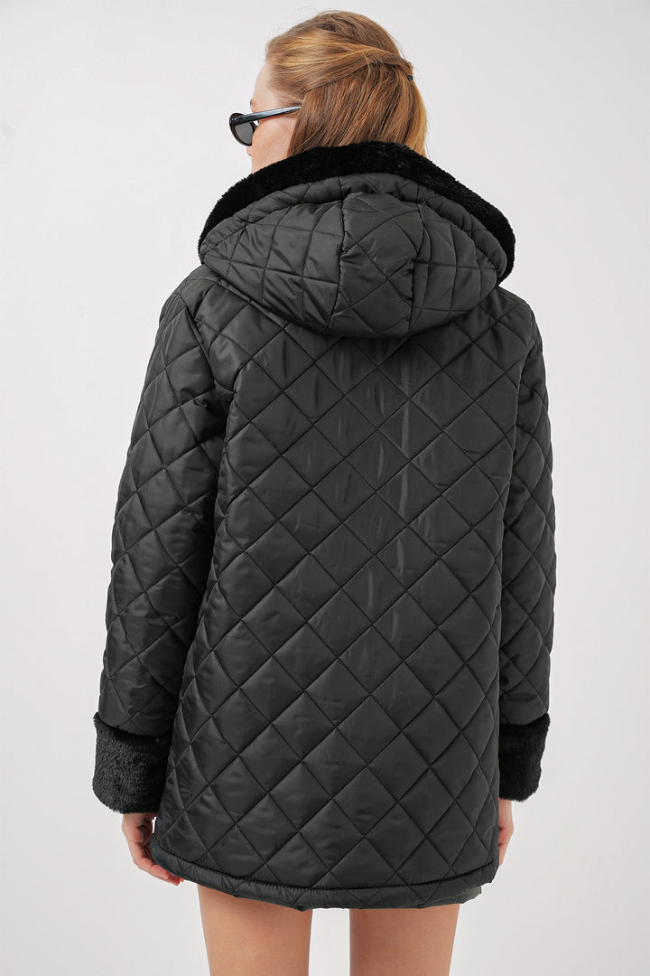 Bigdart 5197 Veste matelassée à capuche - Noir