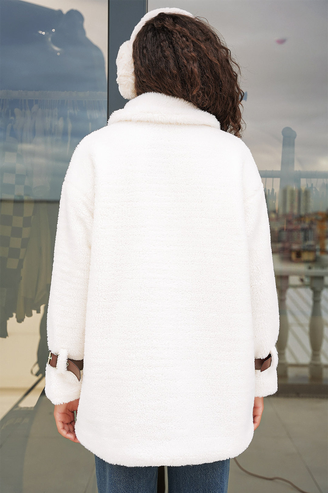 Bigdart 5206 Manteau oversize en peluche pour femme - Tabac