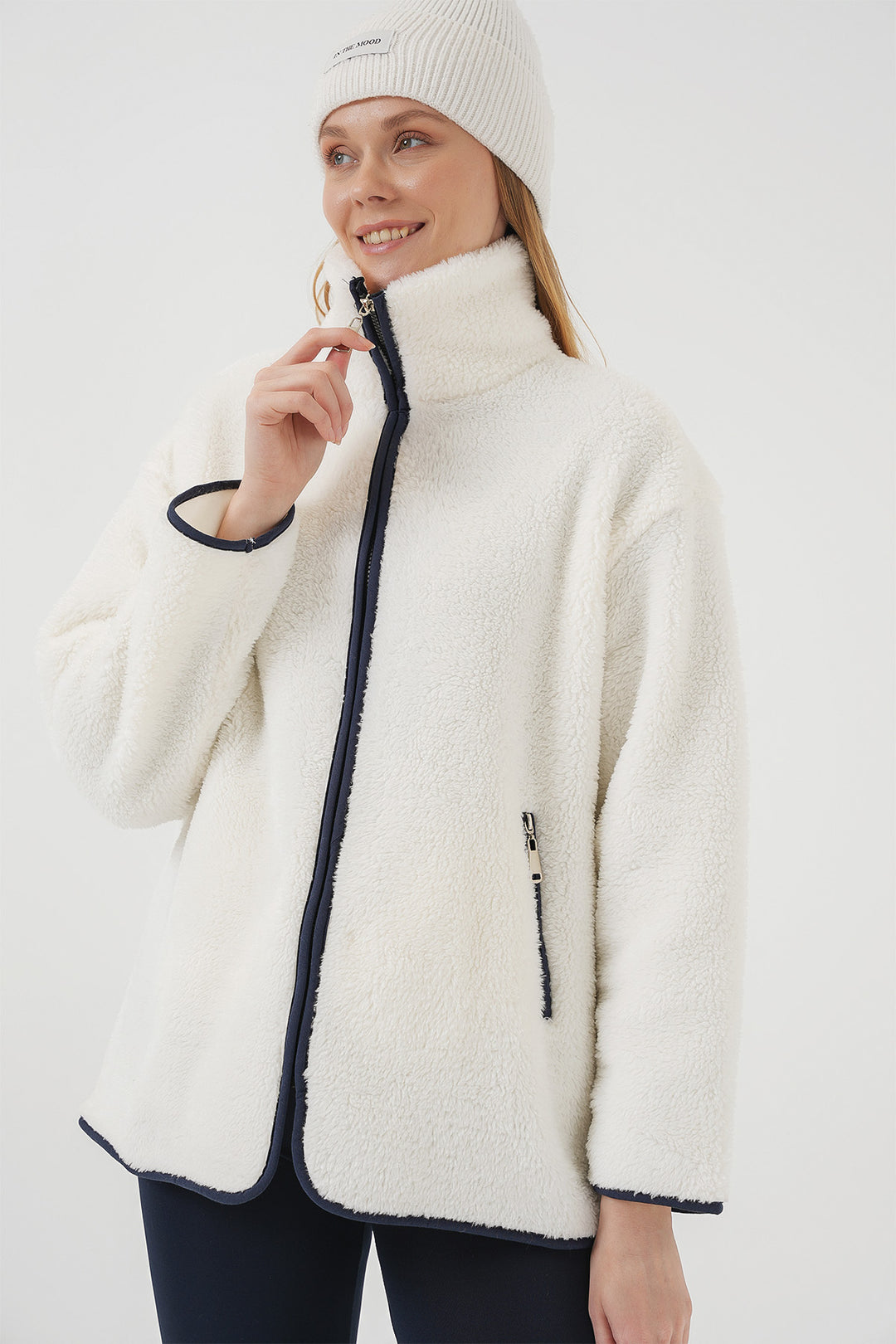 Bigdart 5211 Veste en peluche zippée - Bleu marine