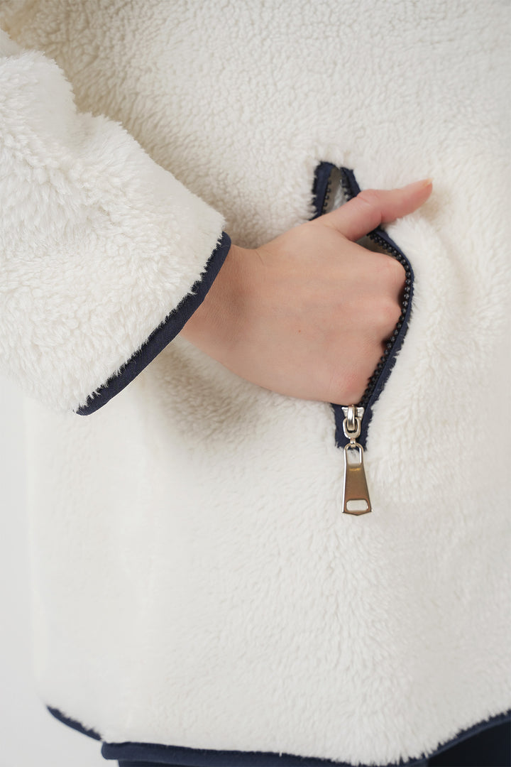 Bigdart 5211 Veste en peluche zippée - Bleu marine