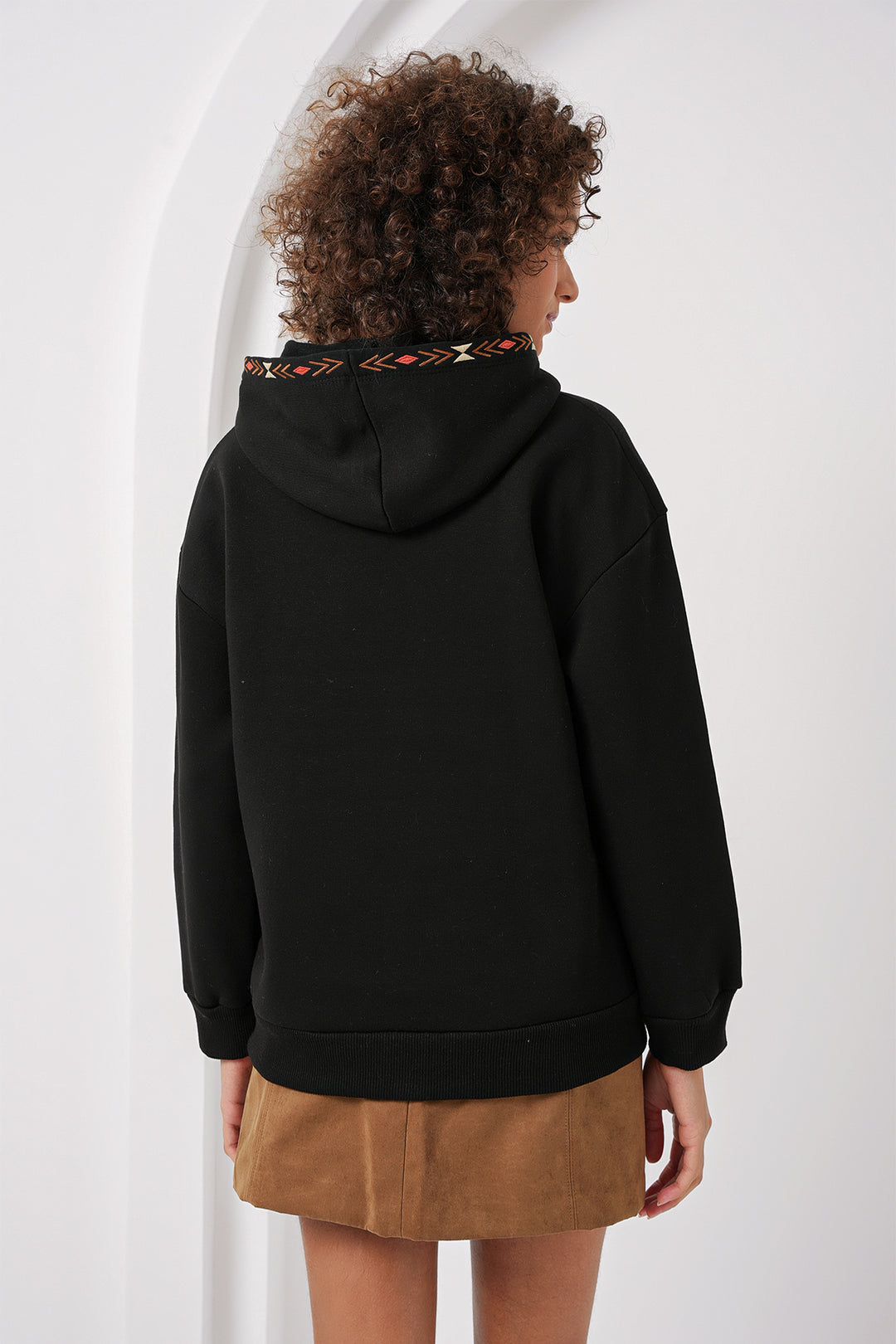 Bigdart Sweatshirt oversize brodé 55443 - Noir