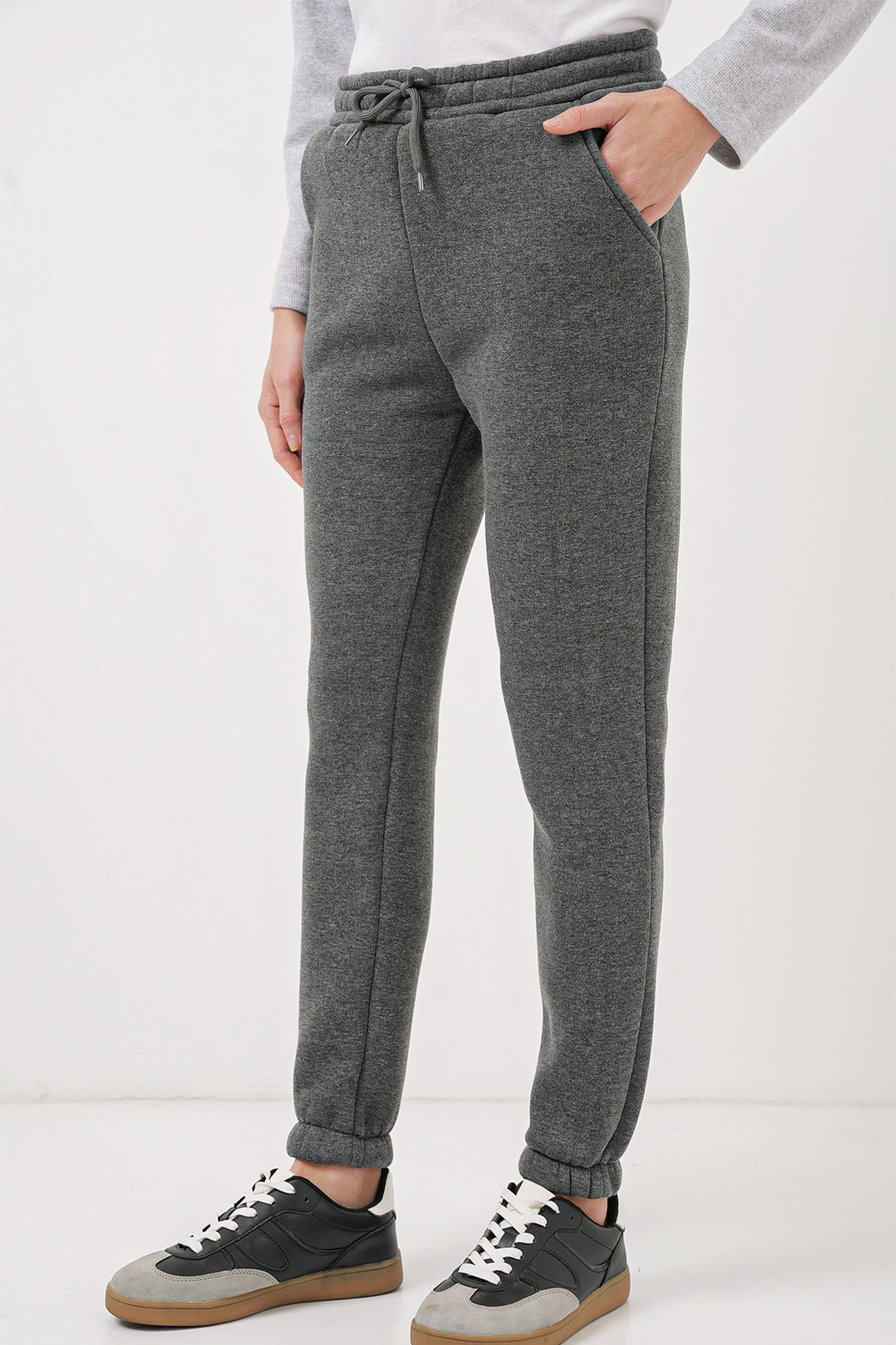 Bigdart 55450 Pantalon de survêtement en trois fils - Anthracite