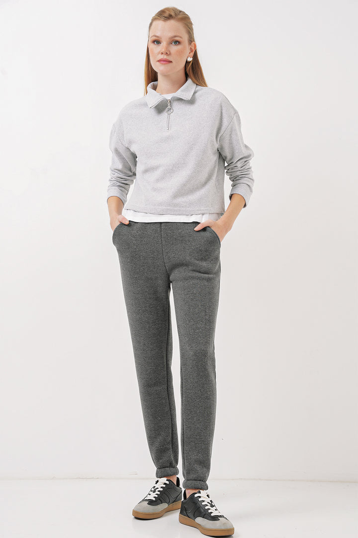 Bigdart 55450 Pantalon de survêtement en trois fils - Anthracite