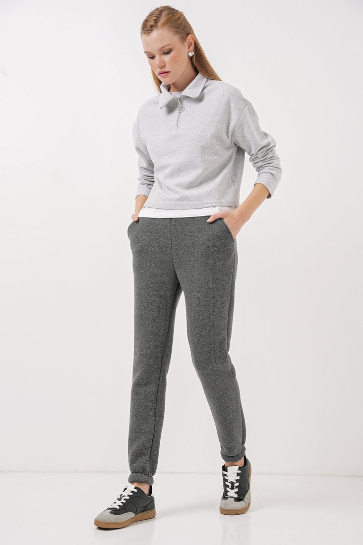 Bigdart 55450 Pantalon de survêtement en trois fils - Anthracite