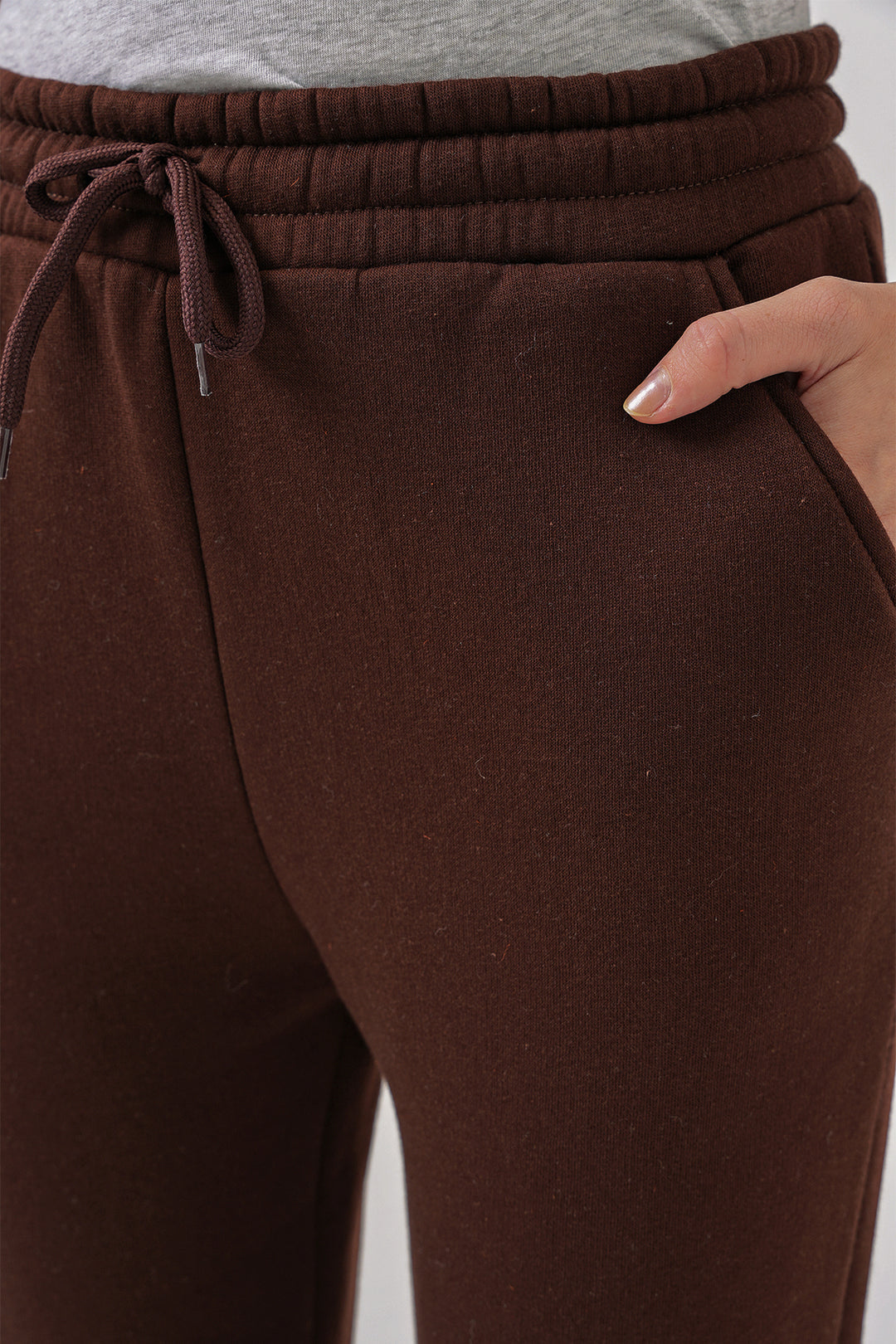 Bigdart 55450 Pantalon de survêtement en trois fils - Marron