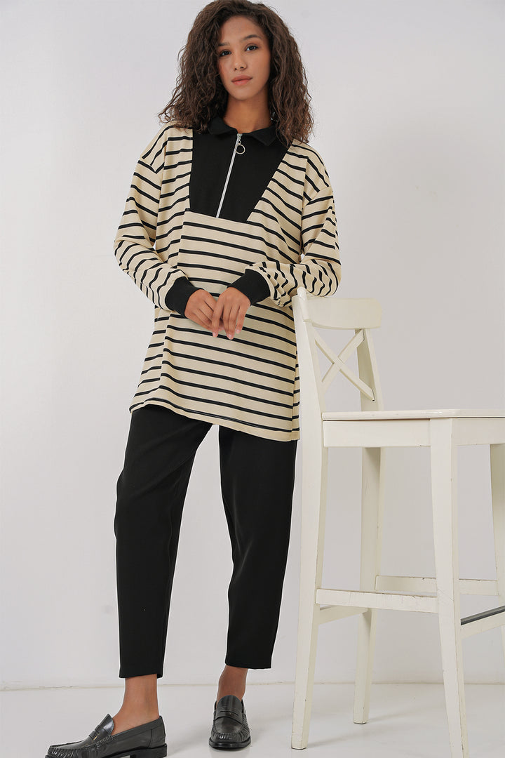 Bigdart 55454 Tunique de hijab à fermeture éclair pour femme - Noir