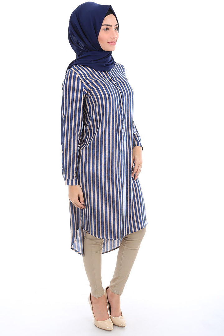 Bigdart 5607 TUNIQUE HIJAB COL JUGE - Saxe