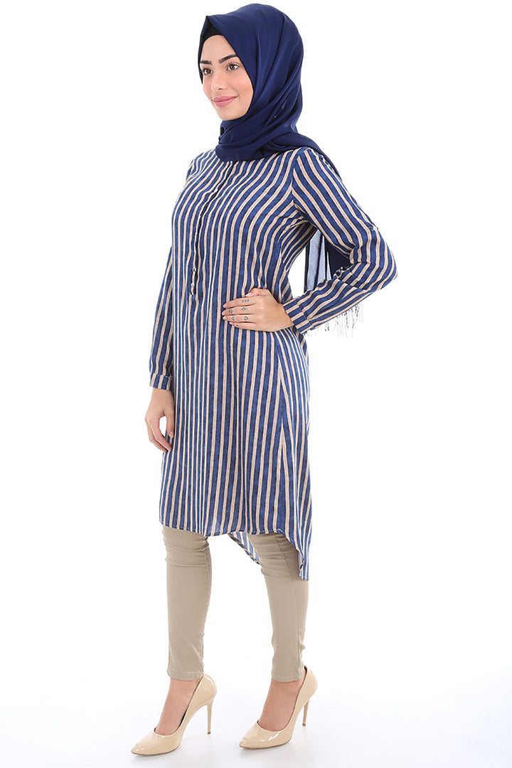 Bigdart 5607 TUNIQUE HIJAB COL JUGE - Saxe