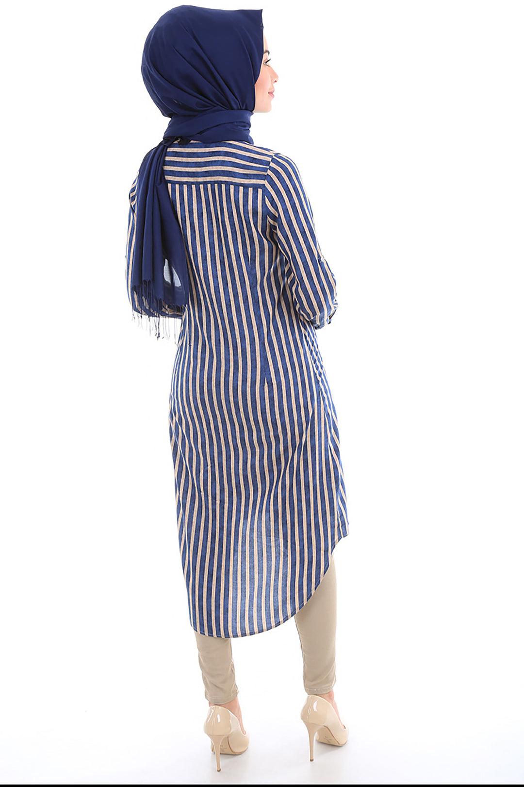Bigdart 5607 TUNIQUE HIJAB COL JUGE - Saxe