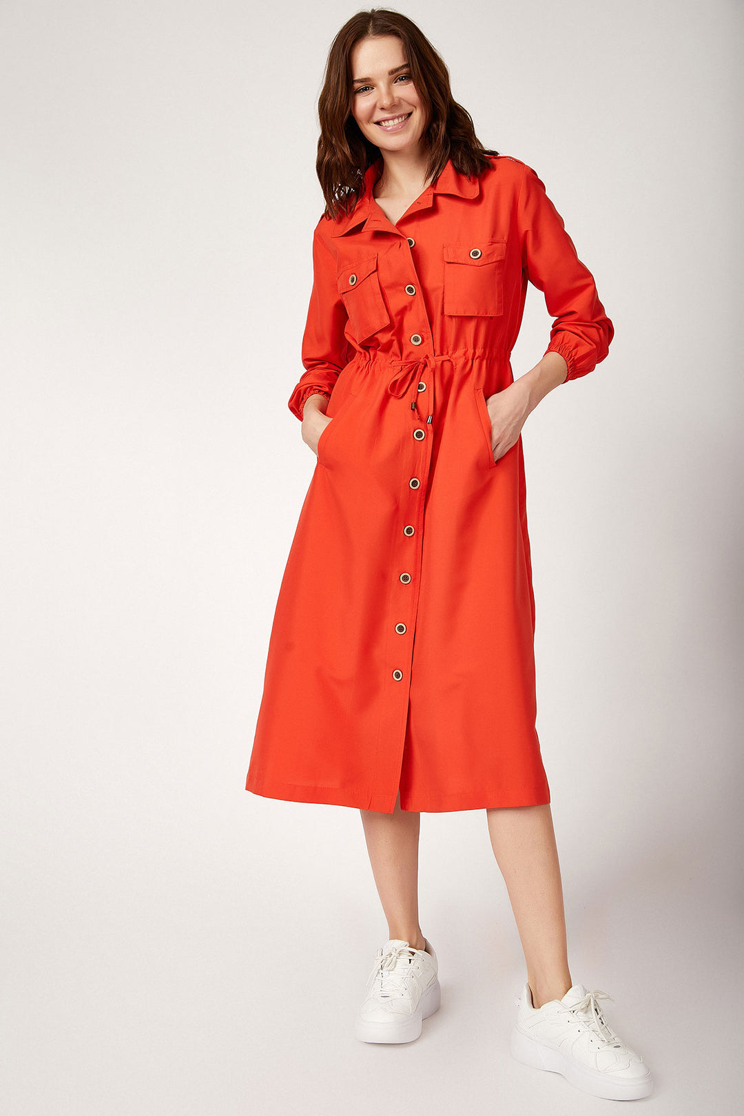 Bigdart 5671 TRENCH COAT DE MODESTIE À BOUTONS À L'AVANT - Grenade