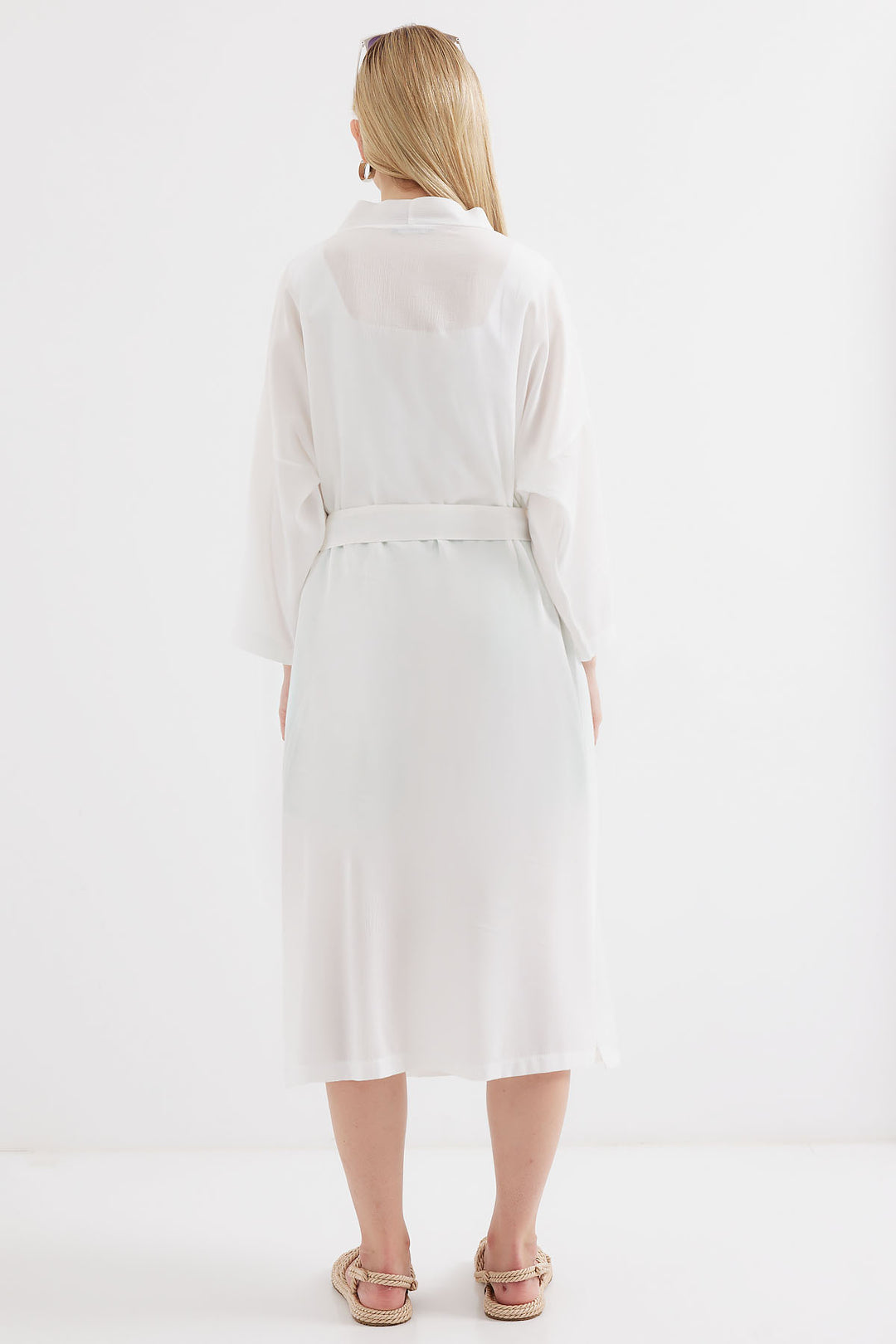 Bigdart Kimono d'été fendu 5835 - Blanc