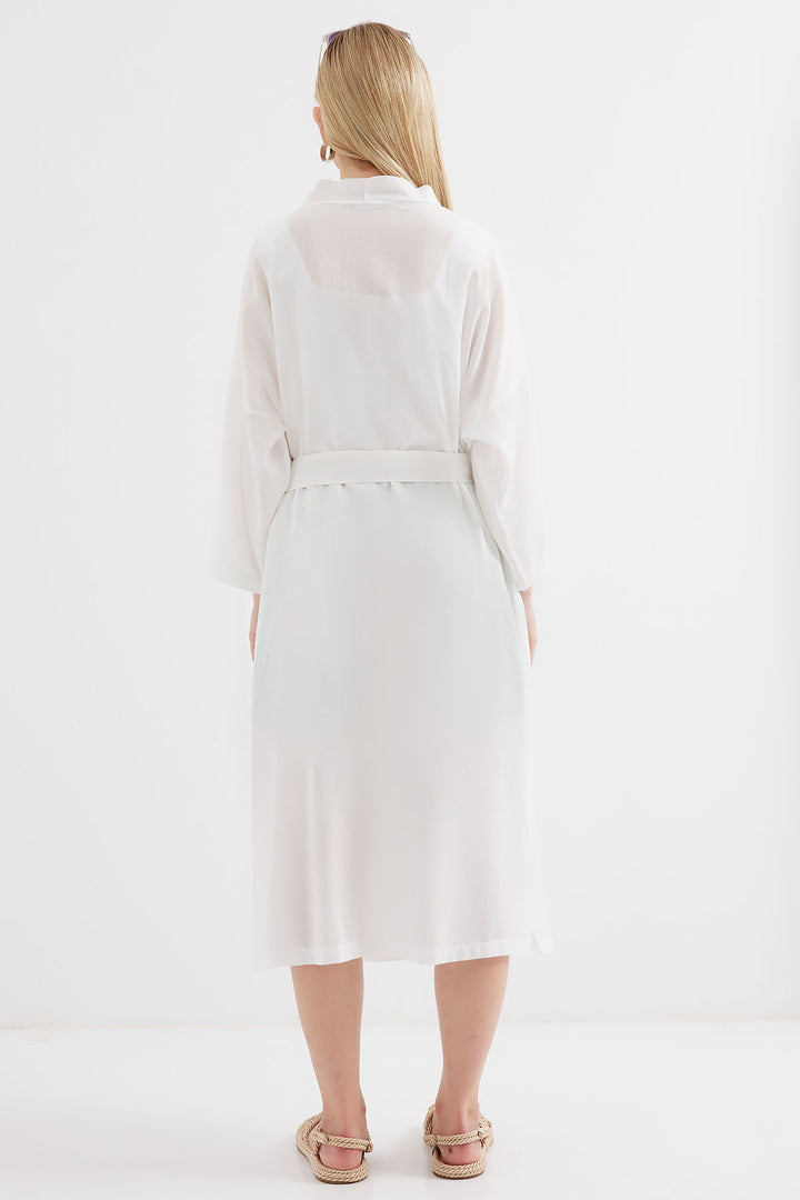 Bigdart Kimono d'été fendu 5835 - Blanc