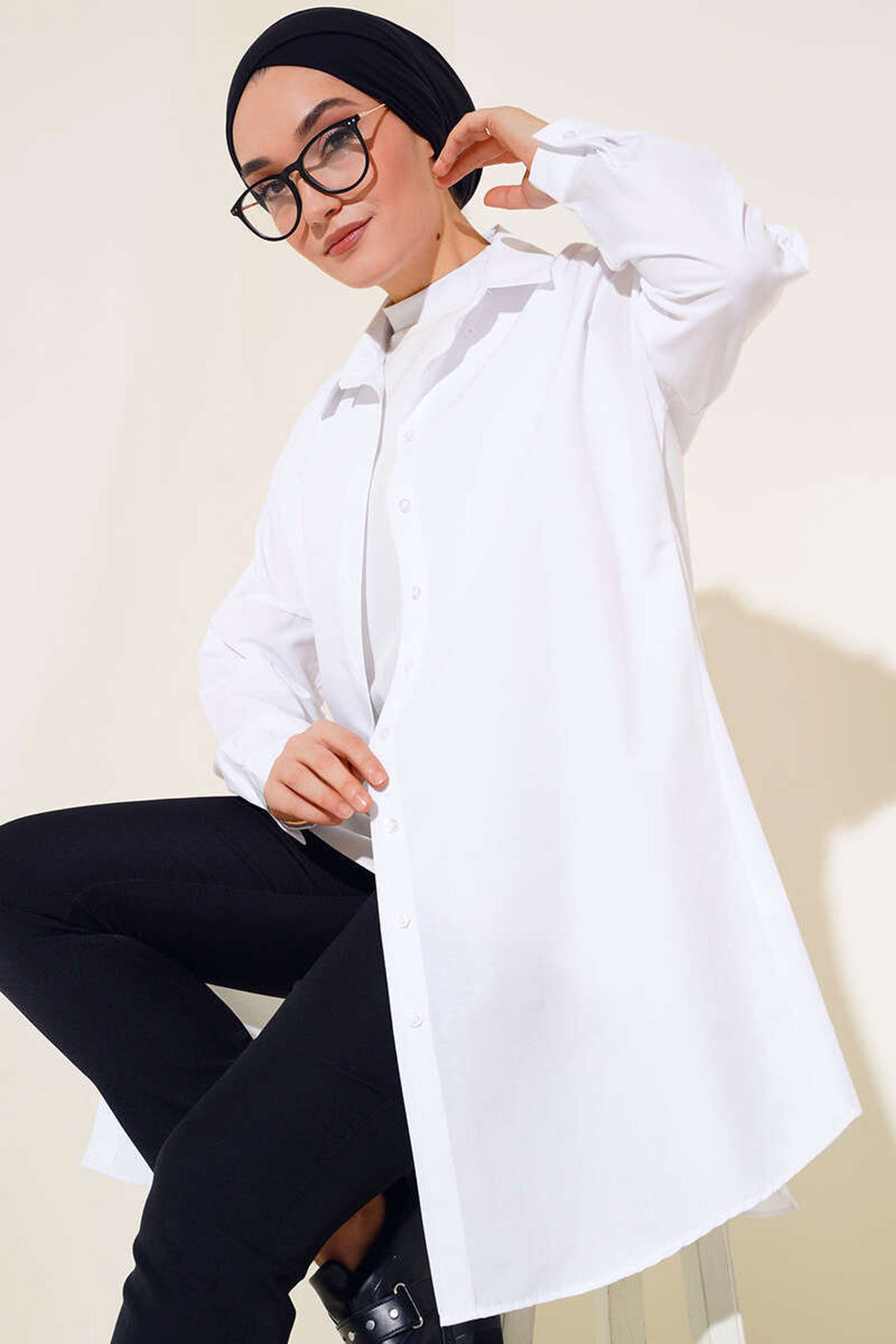 Bigdart 5845 Tunique de Mariage - Blanc