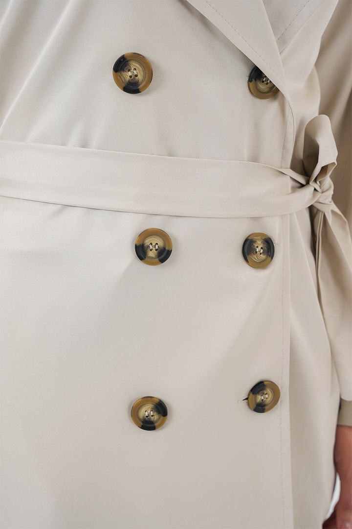 Bigdart 5853 Manteau trench à col croisé avec impression au dos - A.Bej