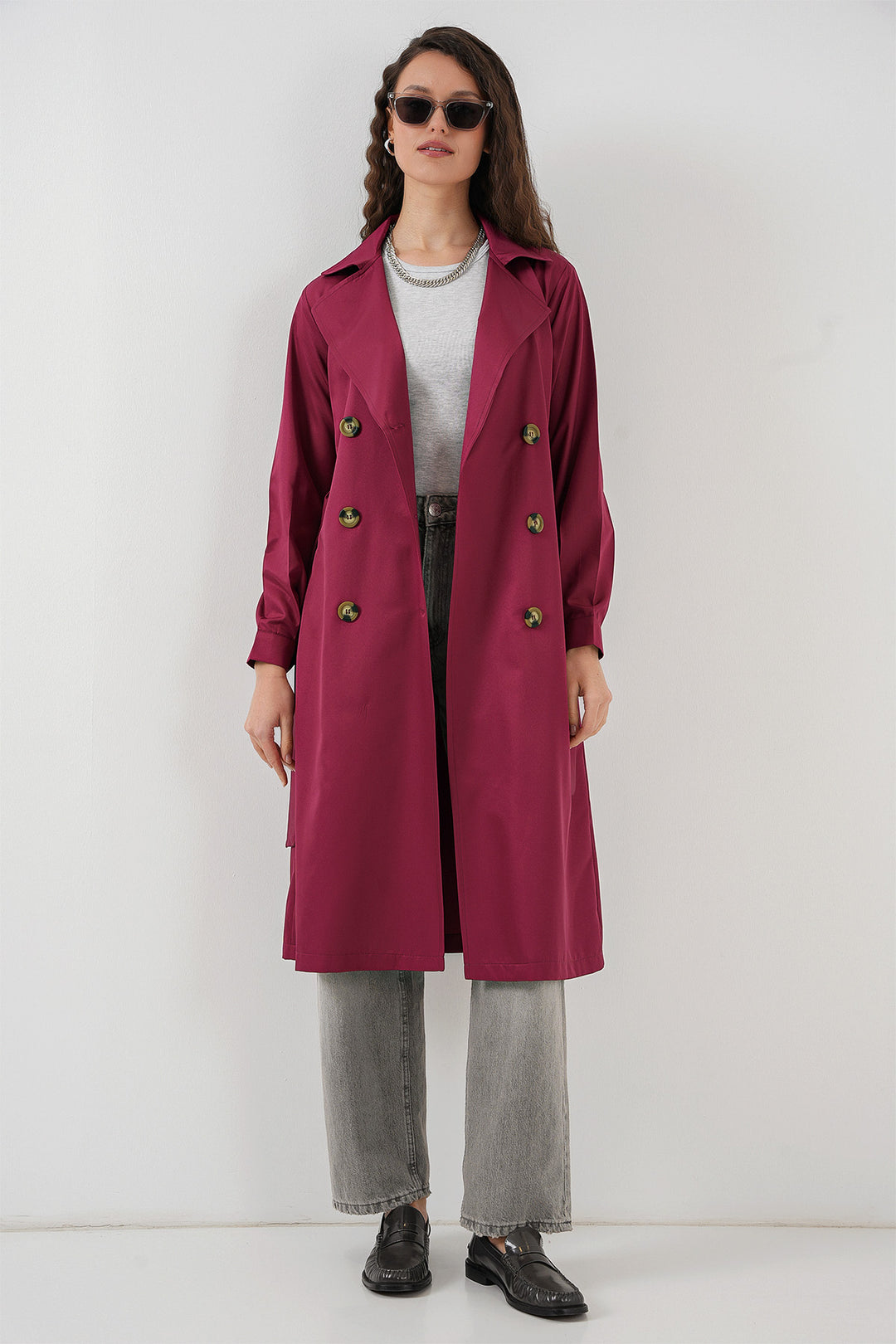 Bigdart Trench-coat Croisé 5853 - Bordeaux