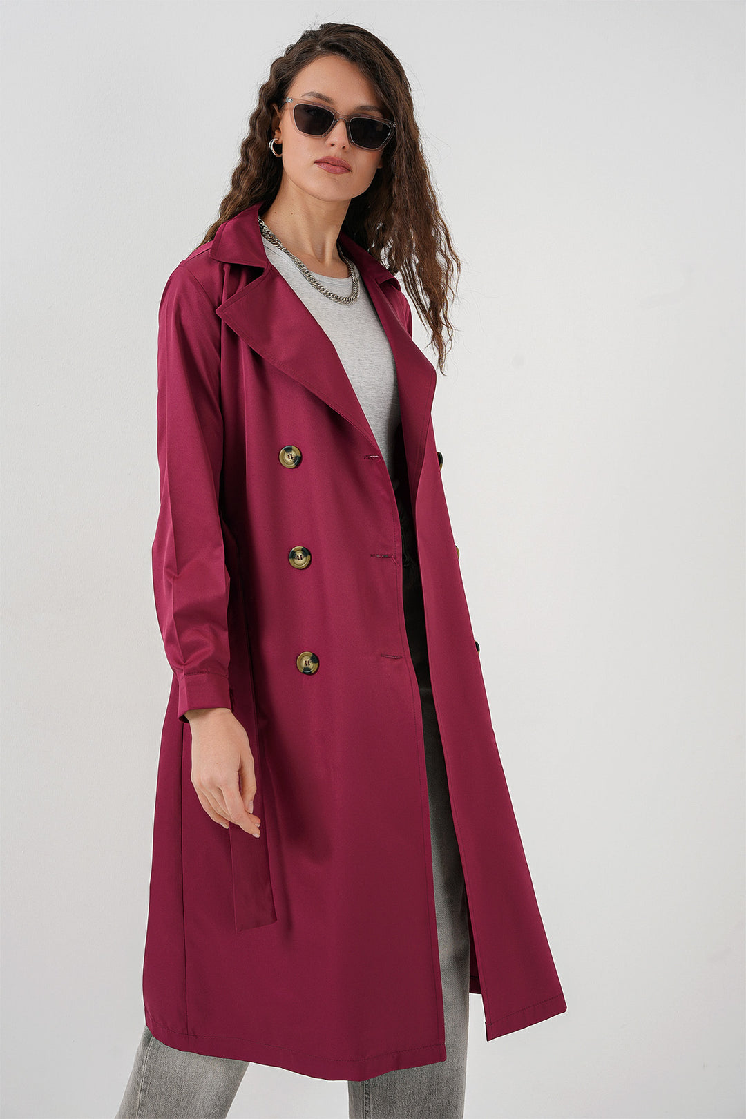 Bigdart Trench-coat Croisé 5853 - Bordeaux