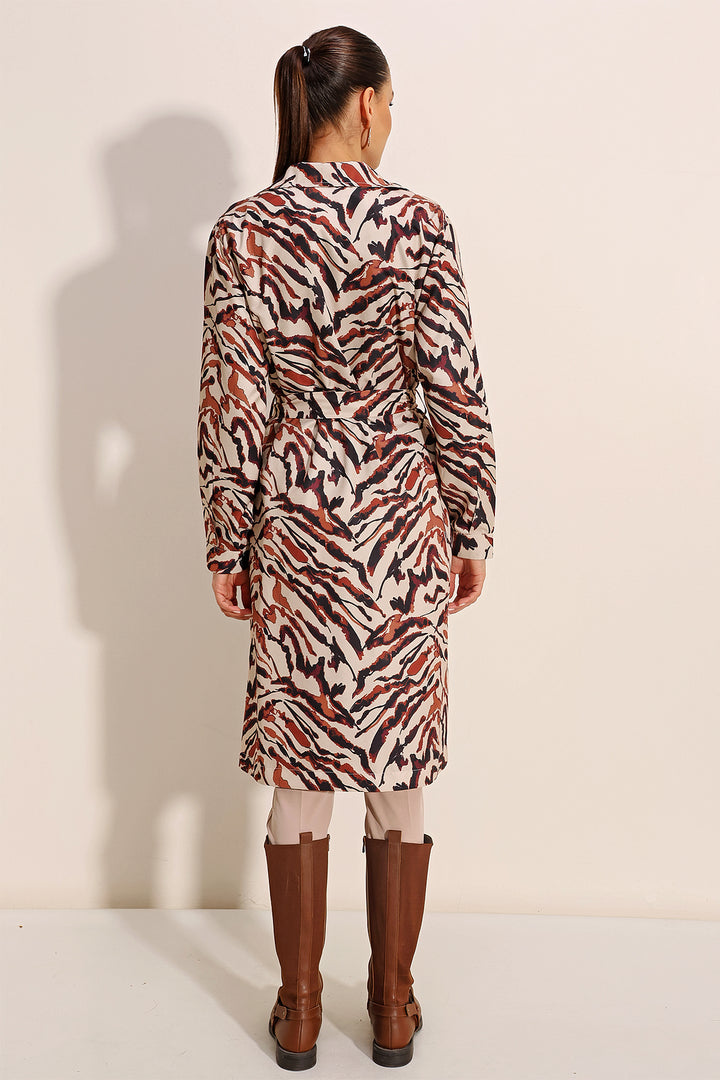 Bigdart Trench-coat à col croisé à motifs 5853 - c. Beige
