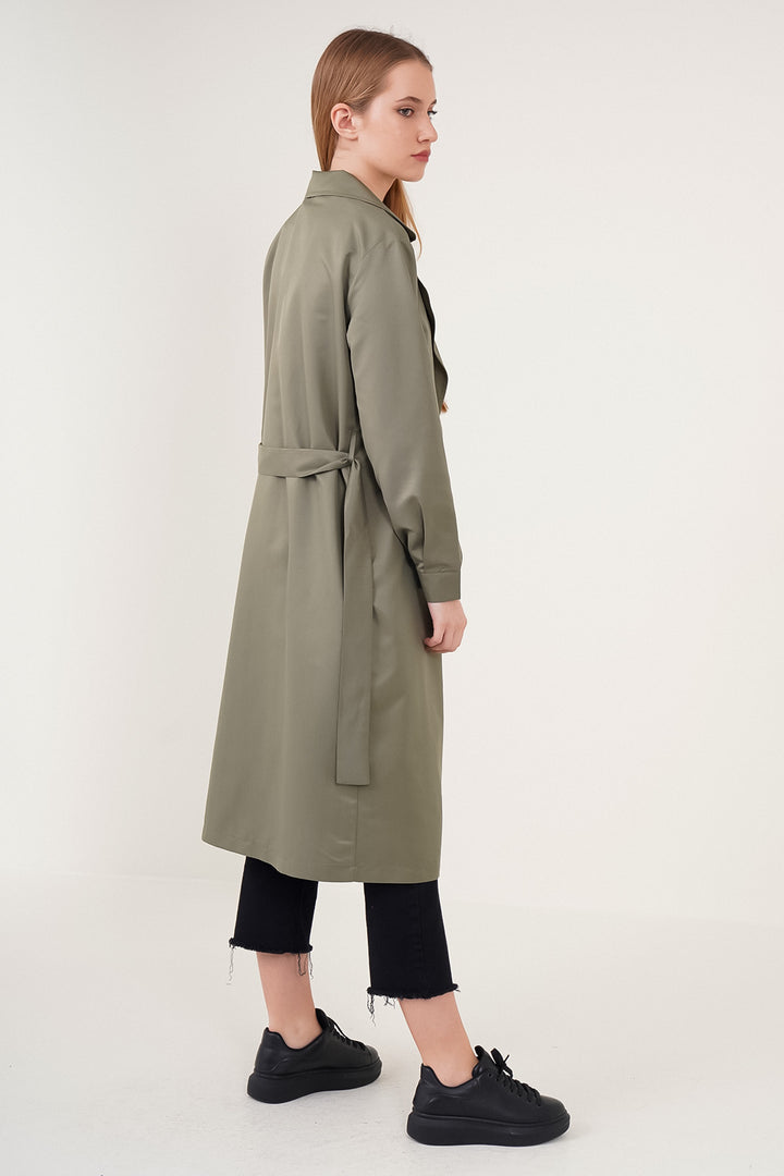 Bigdart Trench-coat croisé 5853 - Vert amande