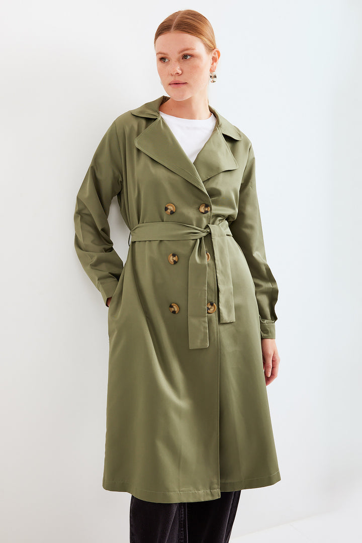 Bigdart 5853 Trench-coat à col croisé - Kaki