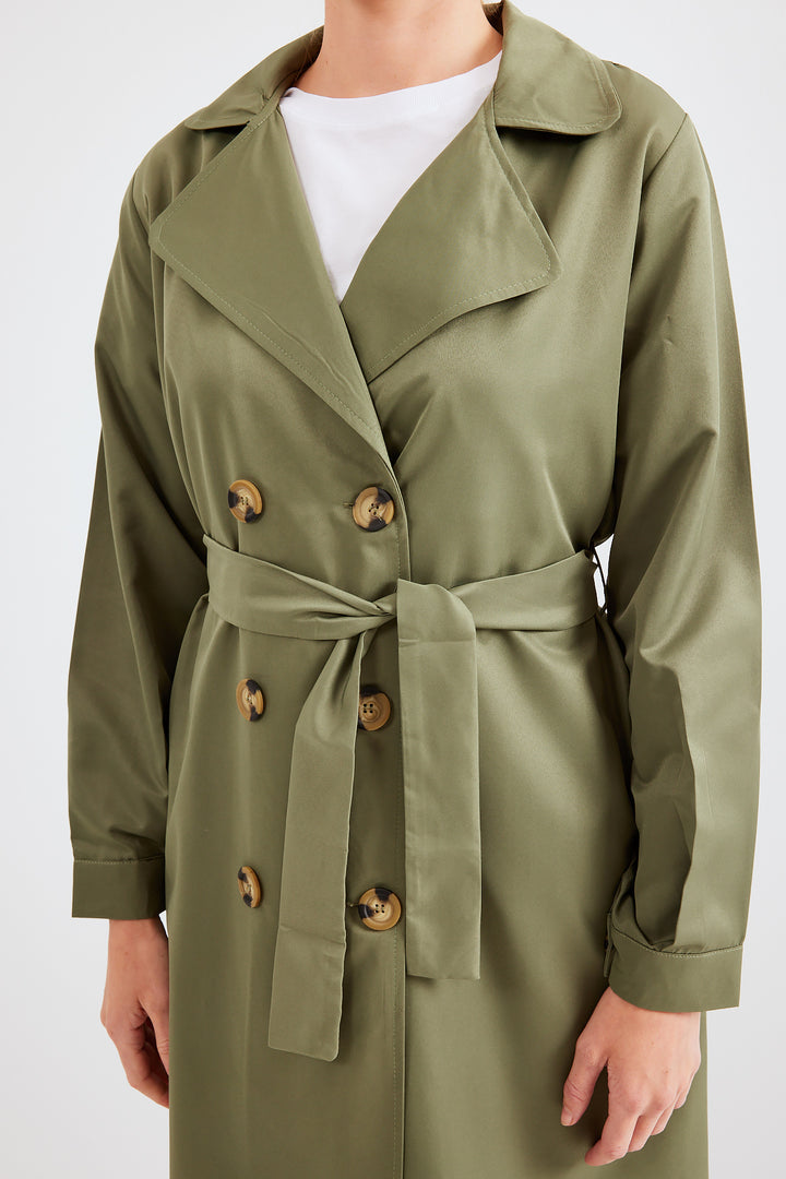 Bigdart 5853 Trench-coat à col croisé - Kaki