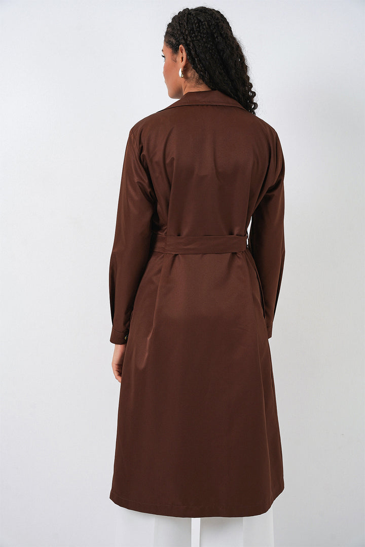 Bigdart 5853 Manteau Trench Croisé - Marron