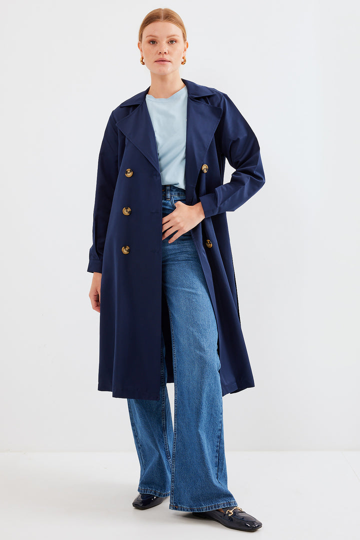 Bigdart Trench-coat Croisé 5853 - Bleu marine