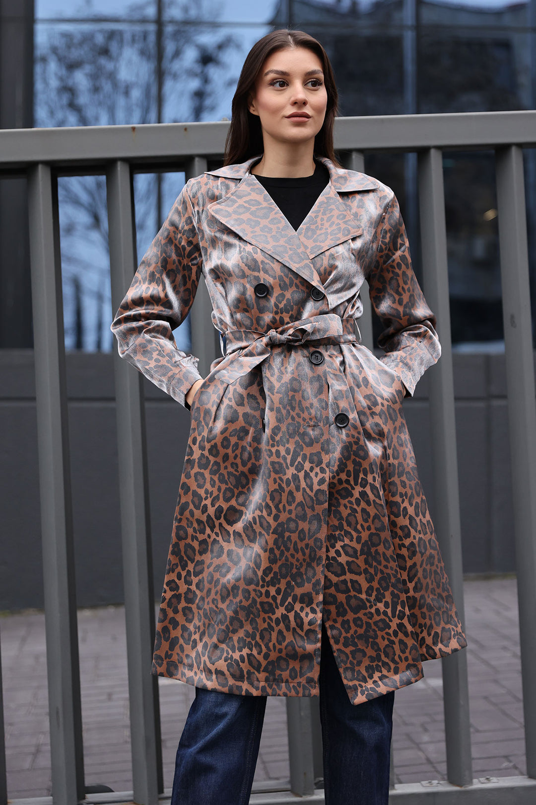 Bigdart Trench-Coat à Col Croisé 5853 - Tabac