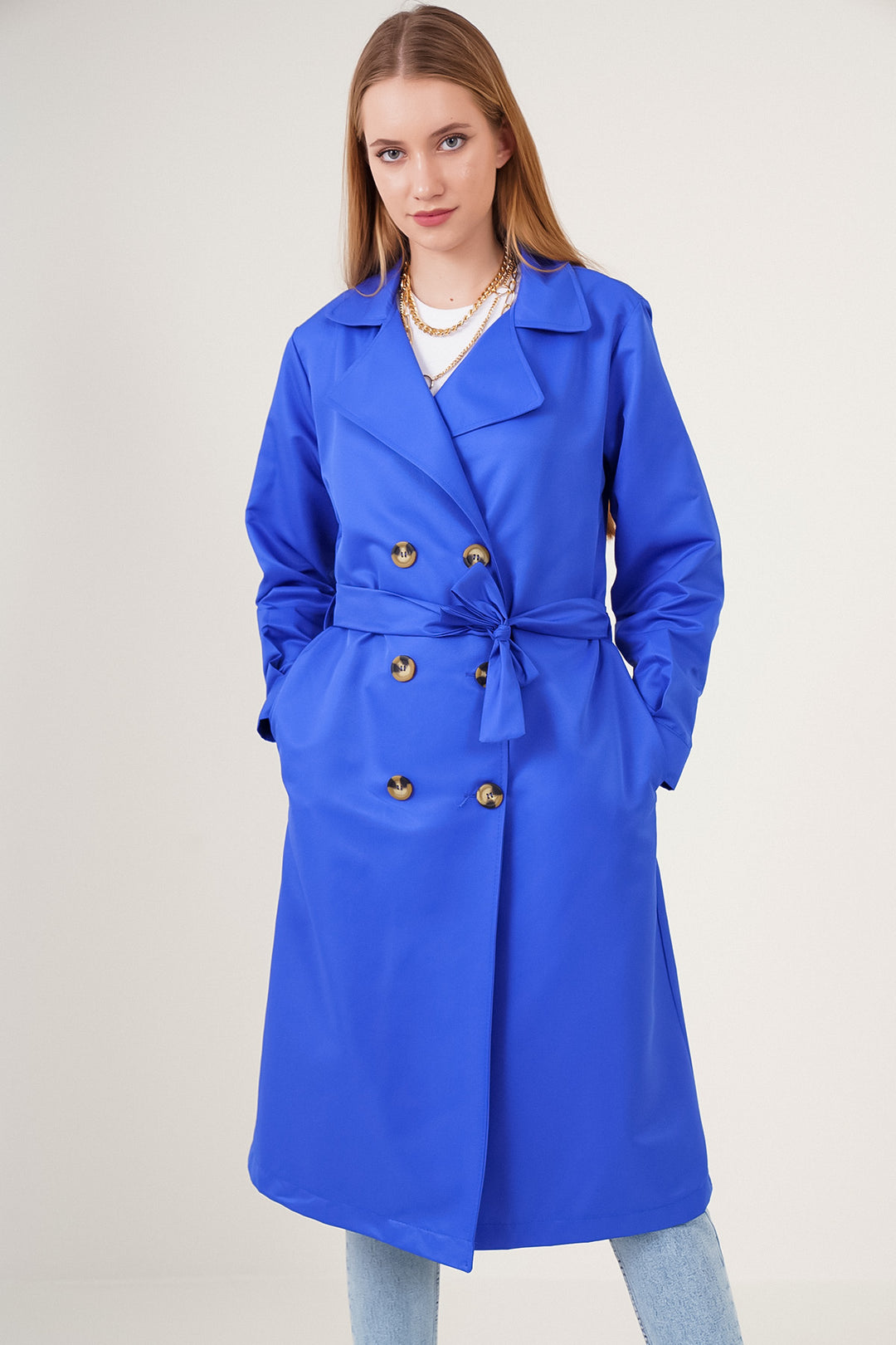 Bigdart 5853 Trench Croisé - Bleu Klein