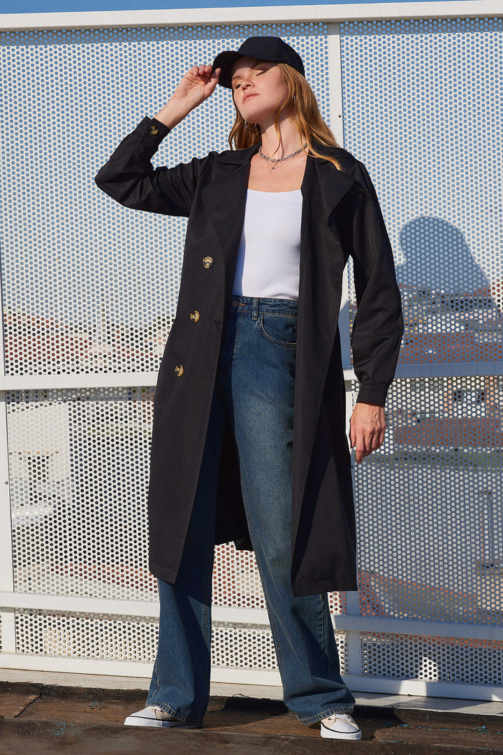 Bigdart Trench-coat à col croisé 5853 - Noir