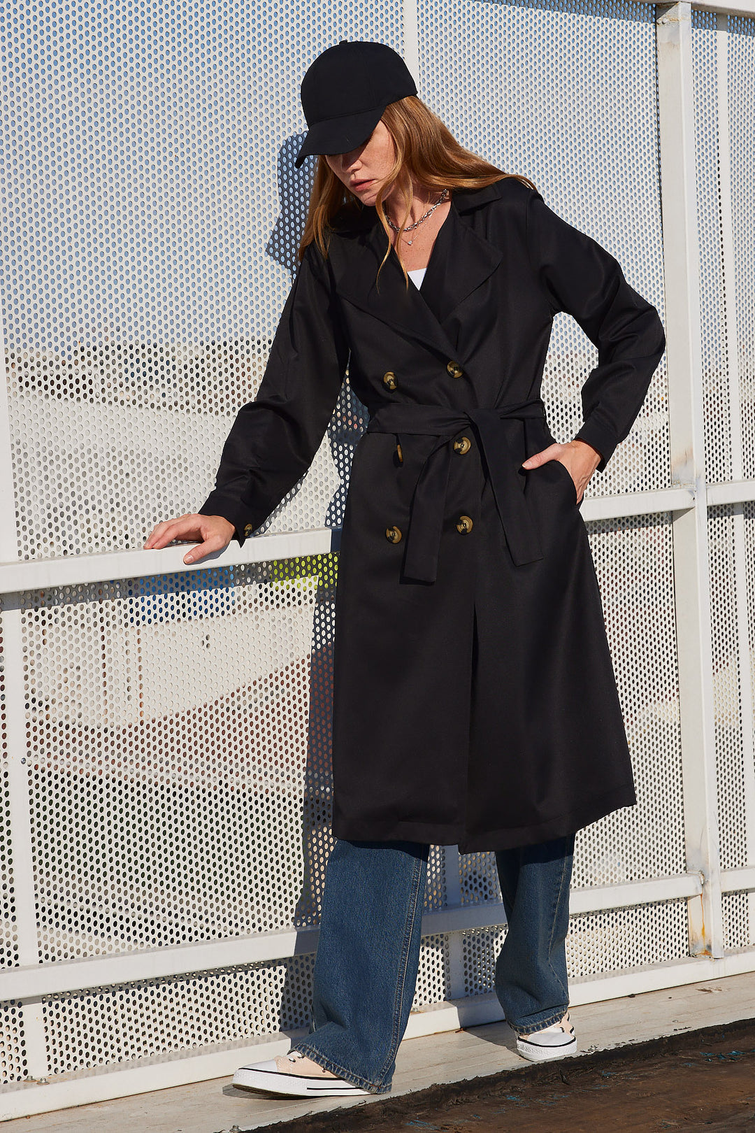 Bigdart Trench-coat à col croisé 5853 - Noir