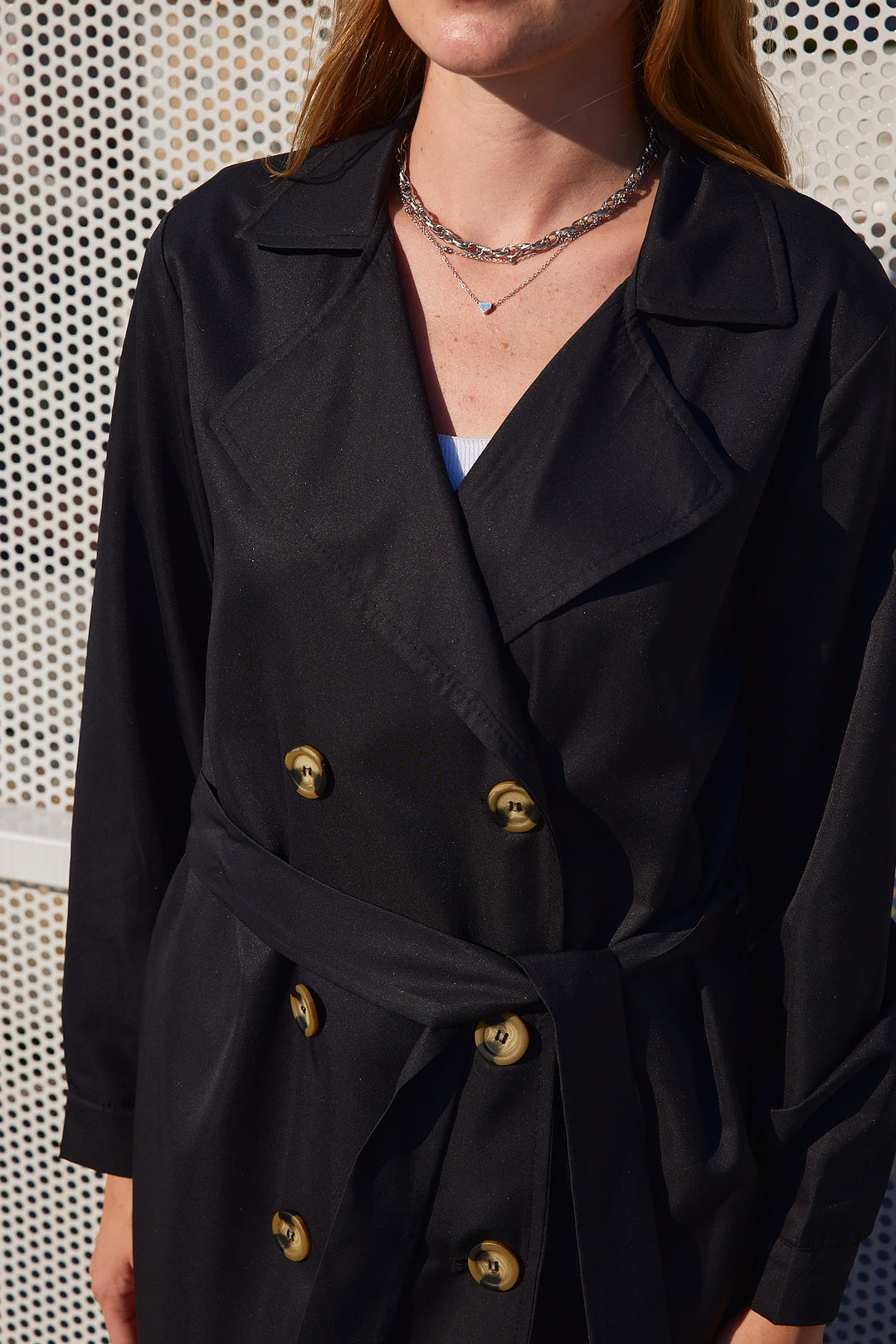 Bigdart Trench-coat à col croisé 5853 - Noir