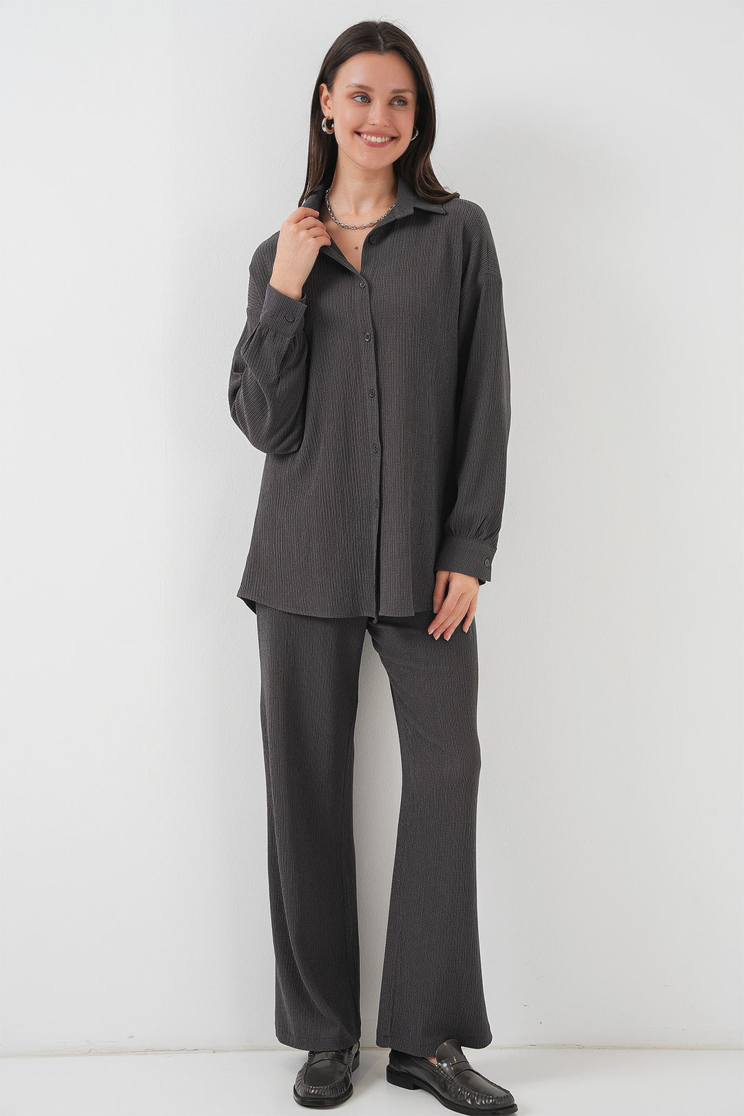 Bigdart 5858 Ensemble Tricoté à Deux Pièces - Anthracite