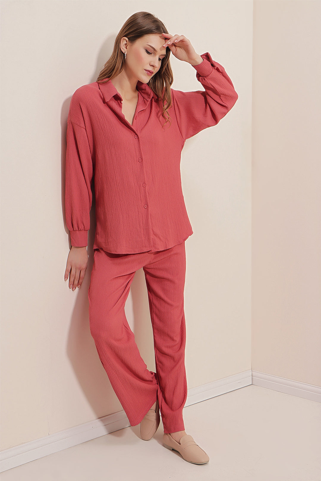 Bigdart 5858 Ensemble Tricoté - Rose Poudré