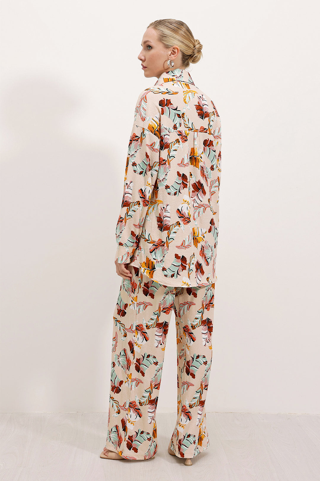 Bigdart Ensemble tricoté à motifs crème pour femme 5858