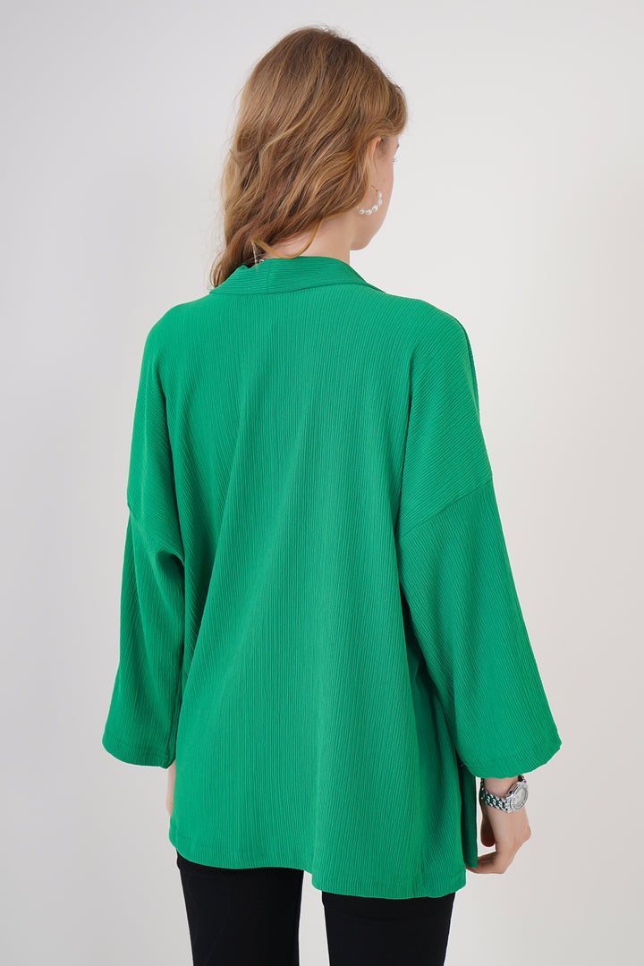 Bigdart 5862 Kimono tricoté - Vert