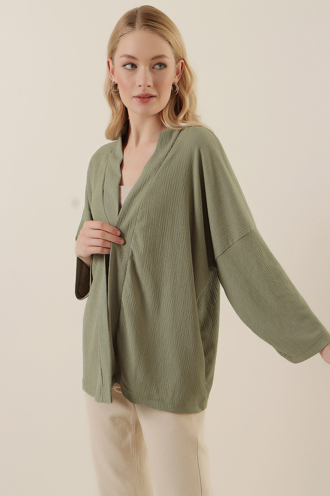 Bigdart Kimono tricoté 5862 - çağla
