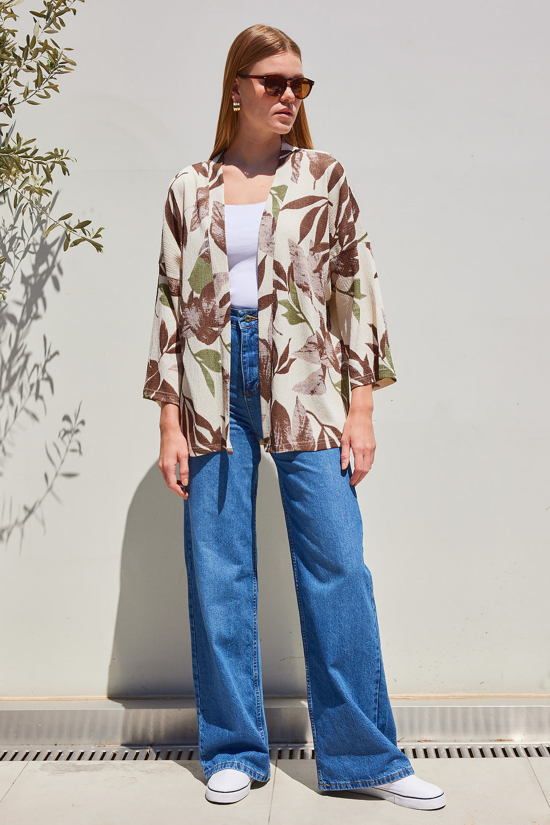 Bigdart Kimono tricoté 5862 - Kaki