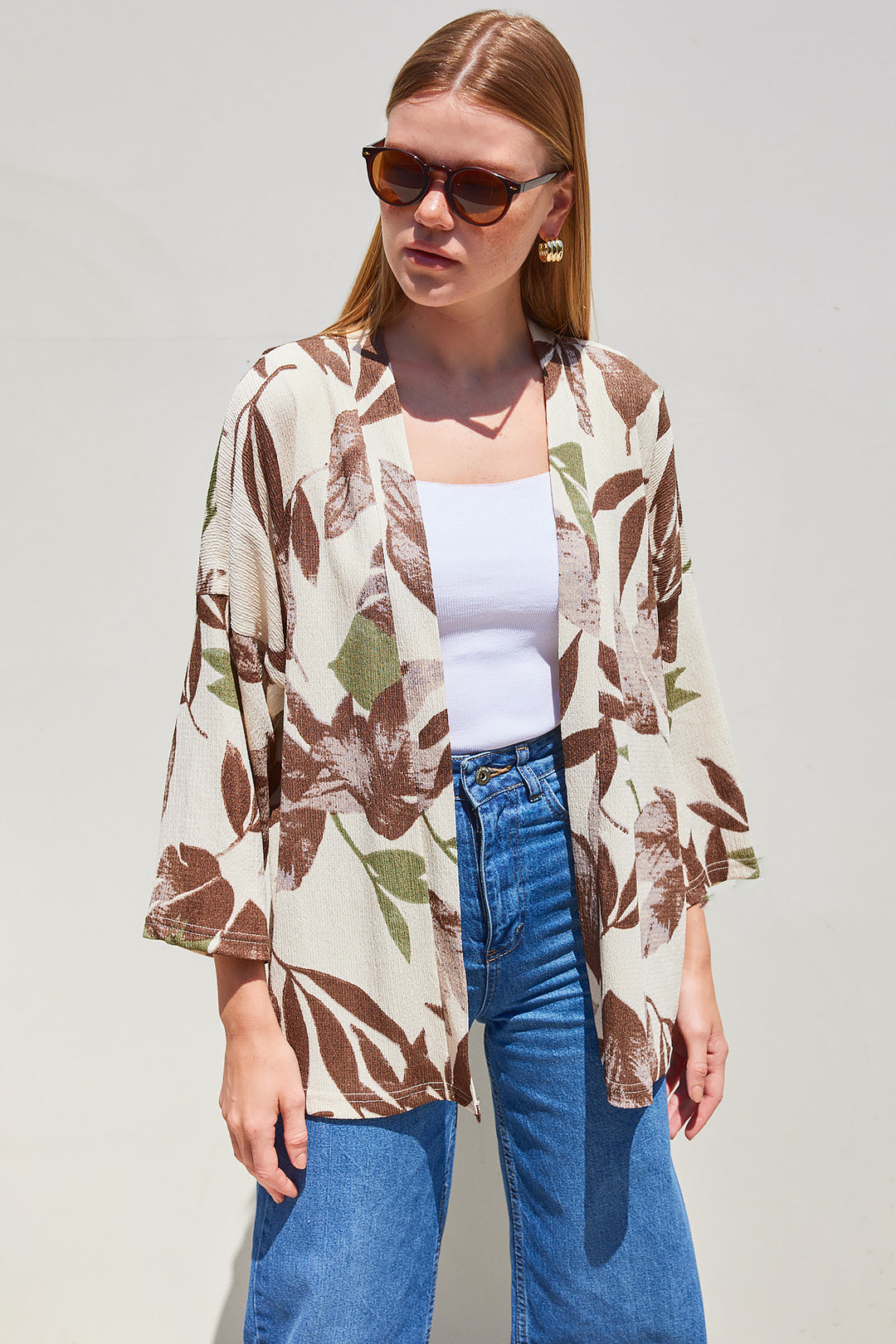 Bigdart Kimono tricoté 5862 - Kaki