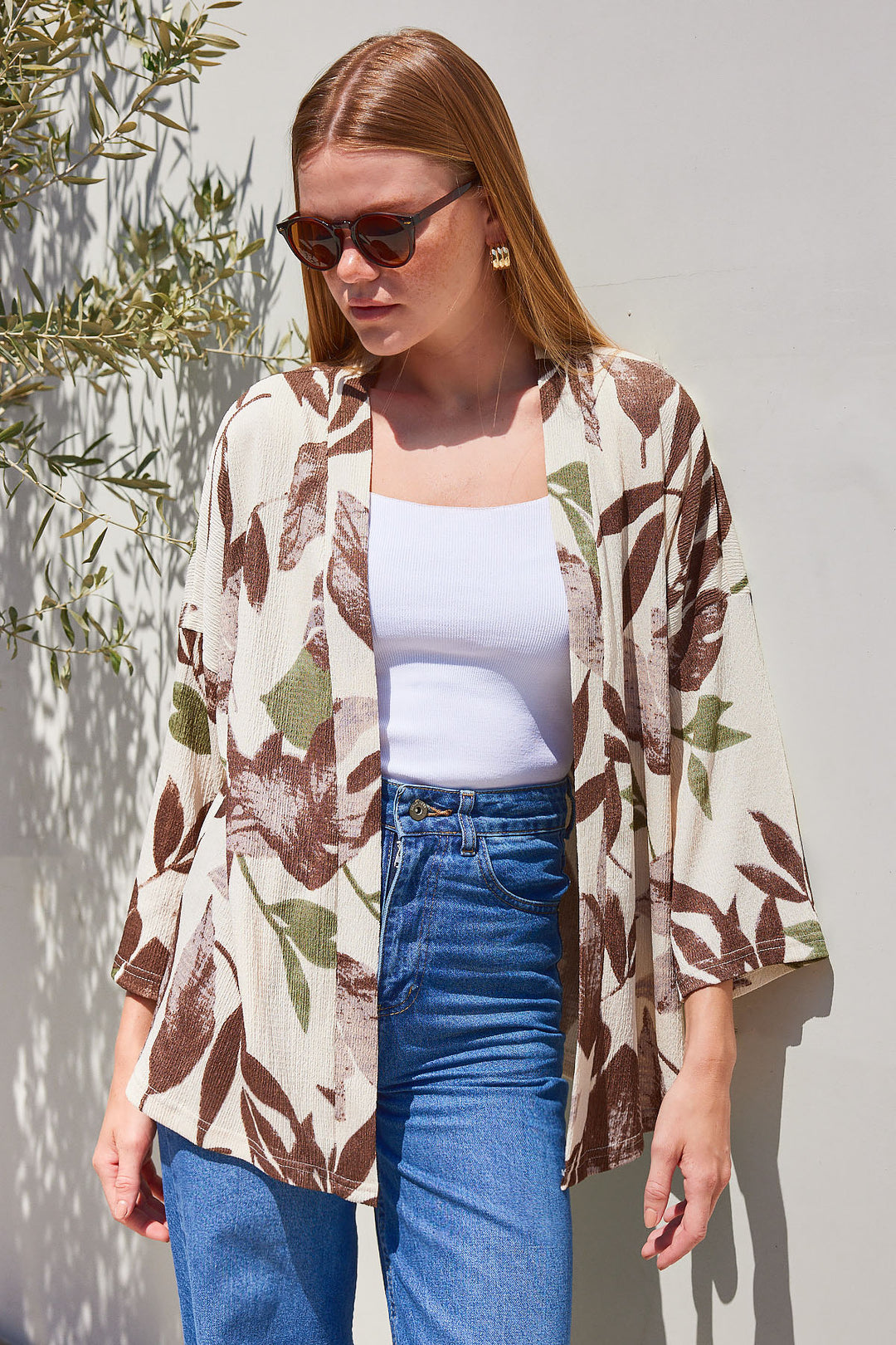 Bigdart Kimono tricoté 5862 - Kaki